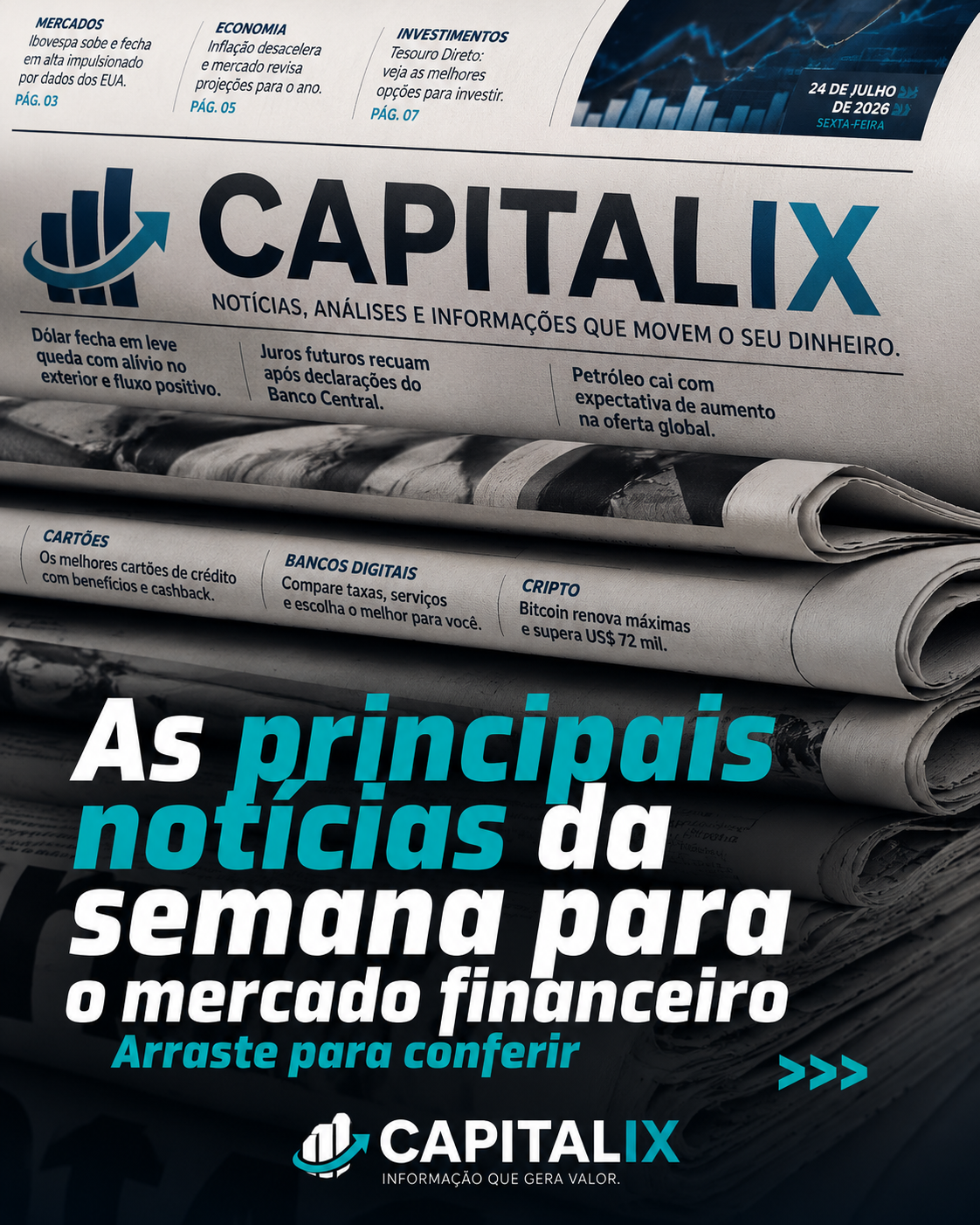 Principais noticias do mercado financeiro