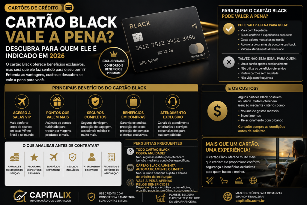 Cartão Black vale a pena? Descubra para quem ele é indicado em 2026