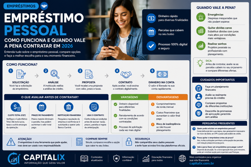 Empréstimo pessoal: como funciona e quando vale a pena contratar em 2026